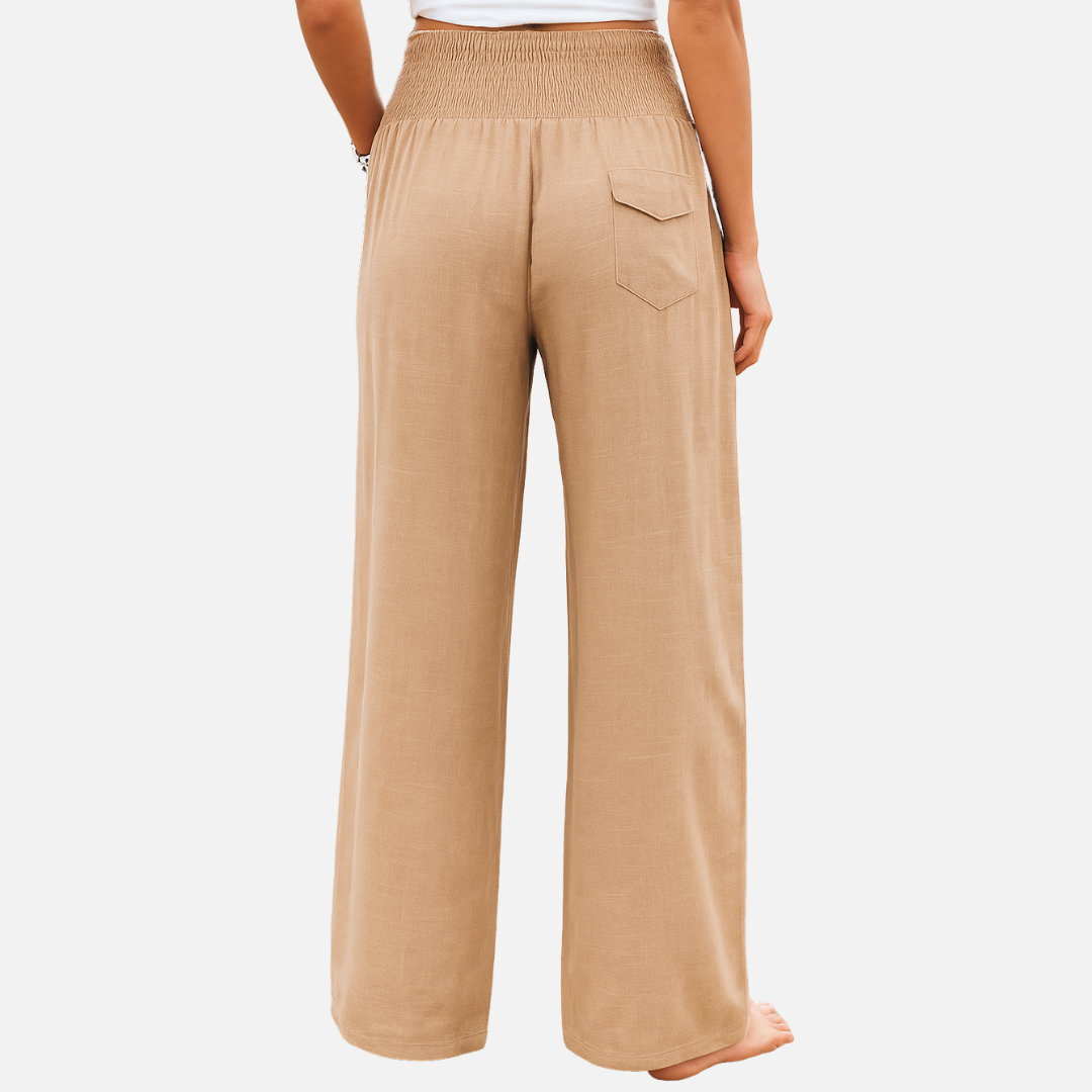 Women's Casual Linen Pants - Long Linen Pants