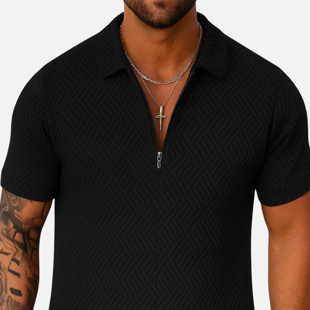 Men’s Summer Outfit Set – Polo Shirt & Shorts 2-Piece Set