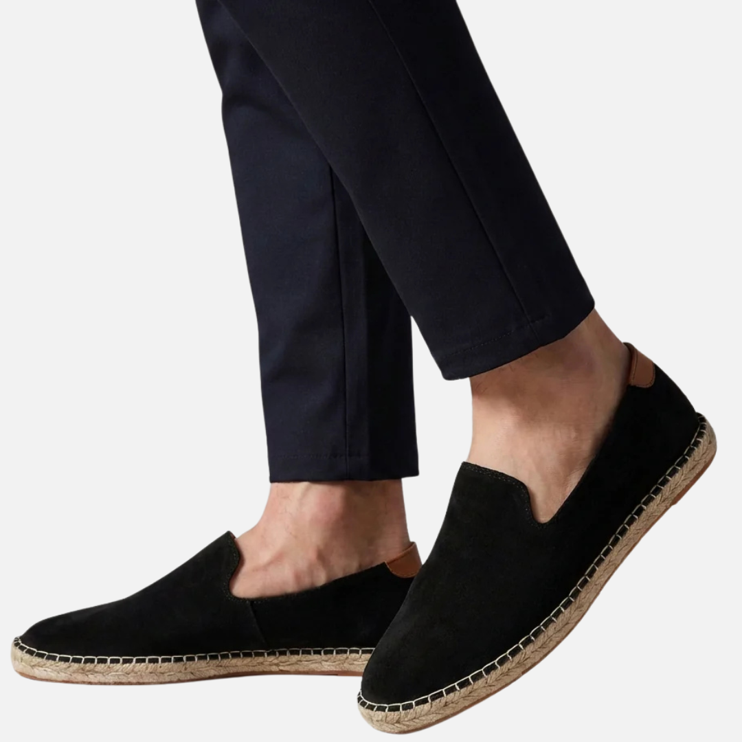 Men's Suede Espadrille Slip-On Loafers