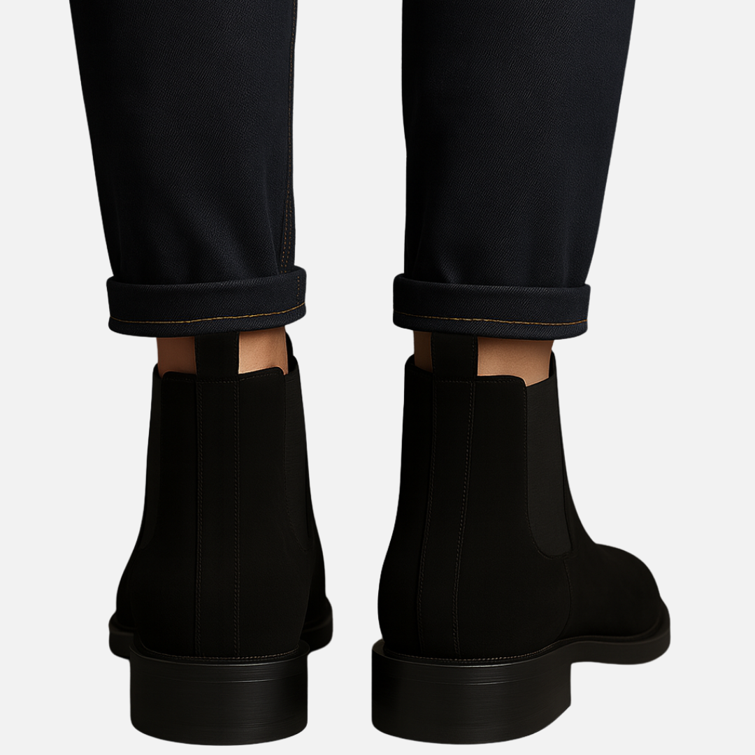 Men’s Suede Boots – Classic Ankle Boots with Chelsea Heel