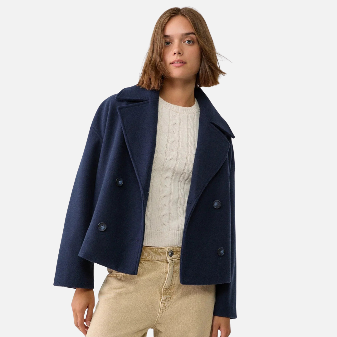 Women's Modern Short Double-Breasted Jacket
