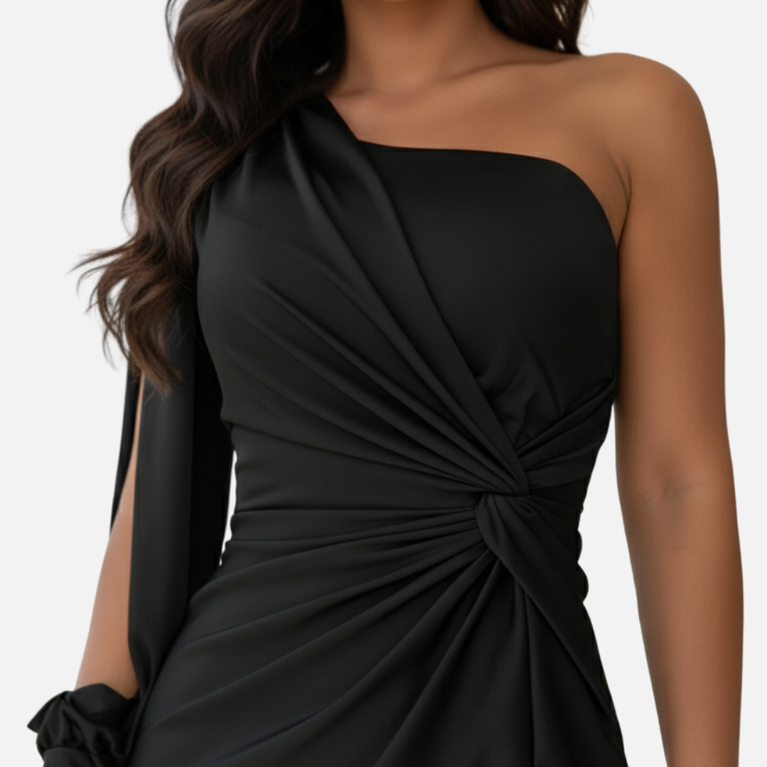 Elegant One-Shoulder Evening Dress for Women