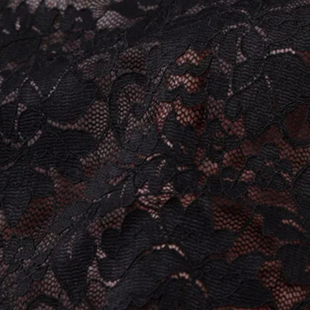 Women’s Black Lace Halter Maxi Dress