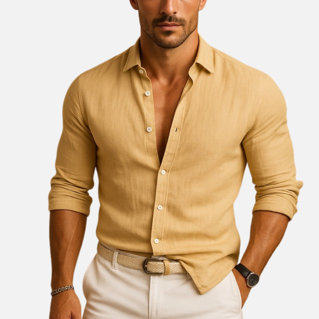 Men's Long Sleeve Slim-Fit Shirt