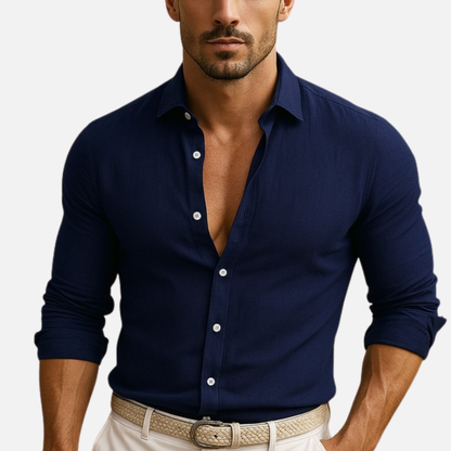 Men’s Slim Fit Shirt – Breathable Long Sleeve Casual