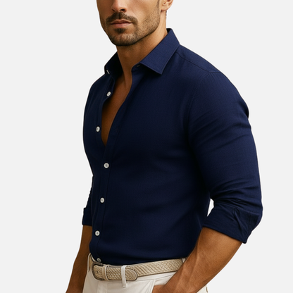 Men’s Slim Fit Shirt – Breathable Long Sleeve Casual