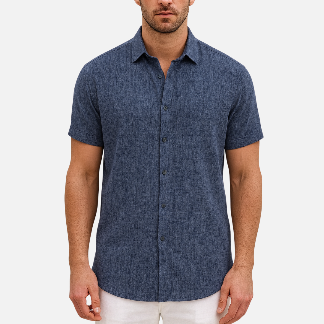 Men's Short Sleeve Linen Shirt