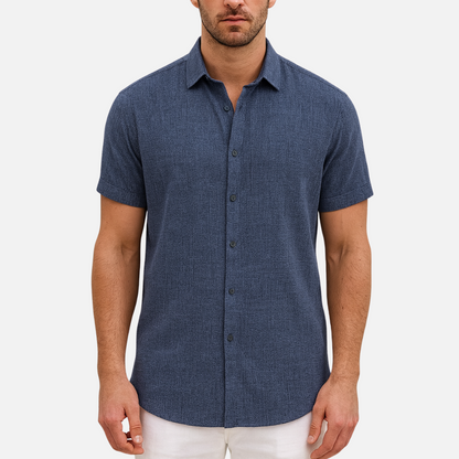 Men's Short Sleeve Linen Shirt