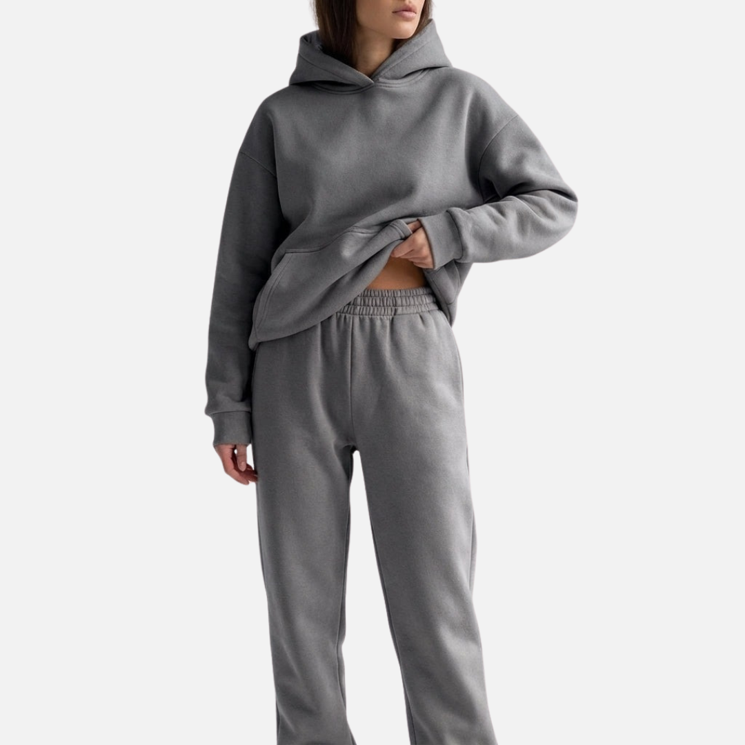 Women’s Relaxed-Fit Hoodie & Jogger Lounge Set