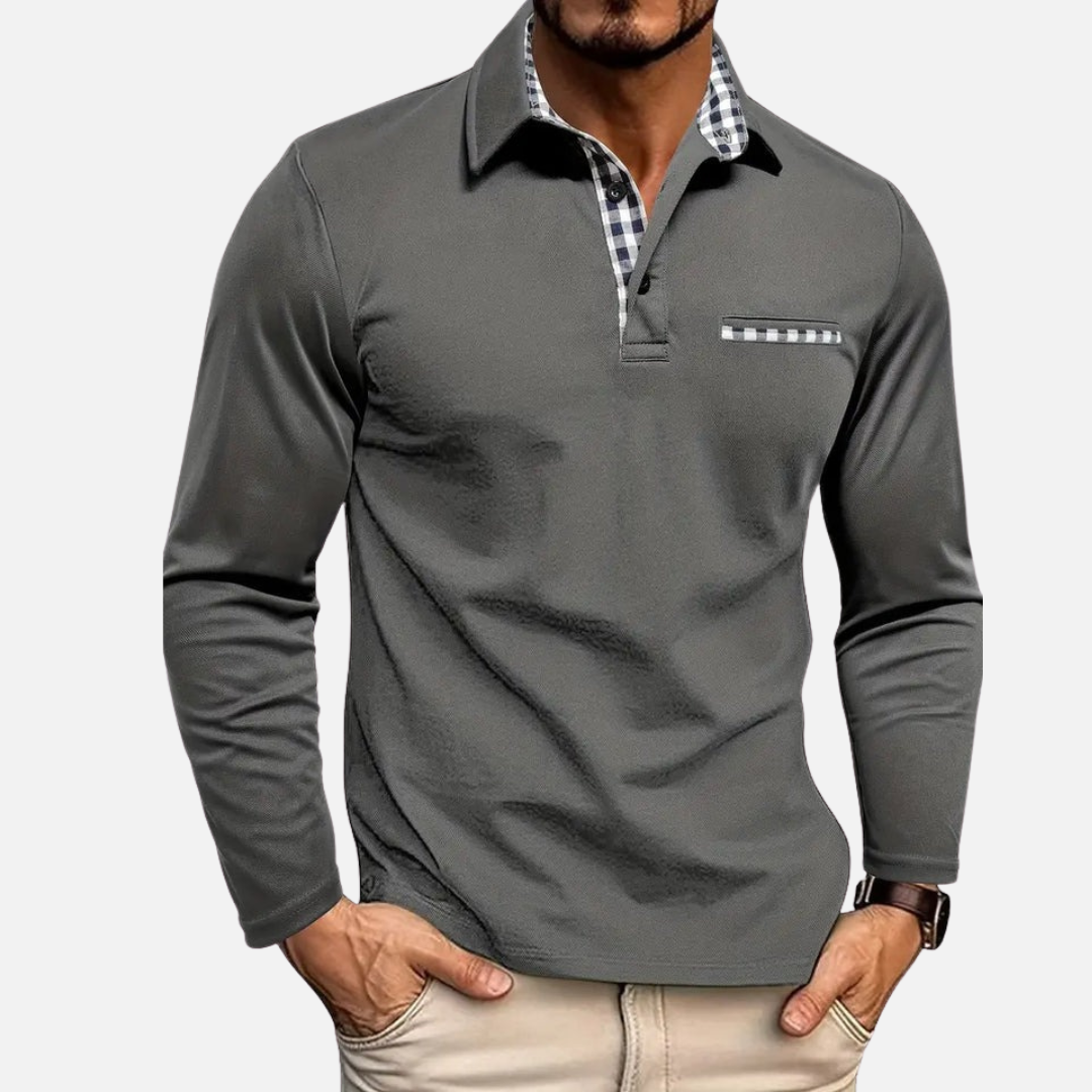 Men’s Long Sleeve Henley Shirt