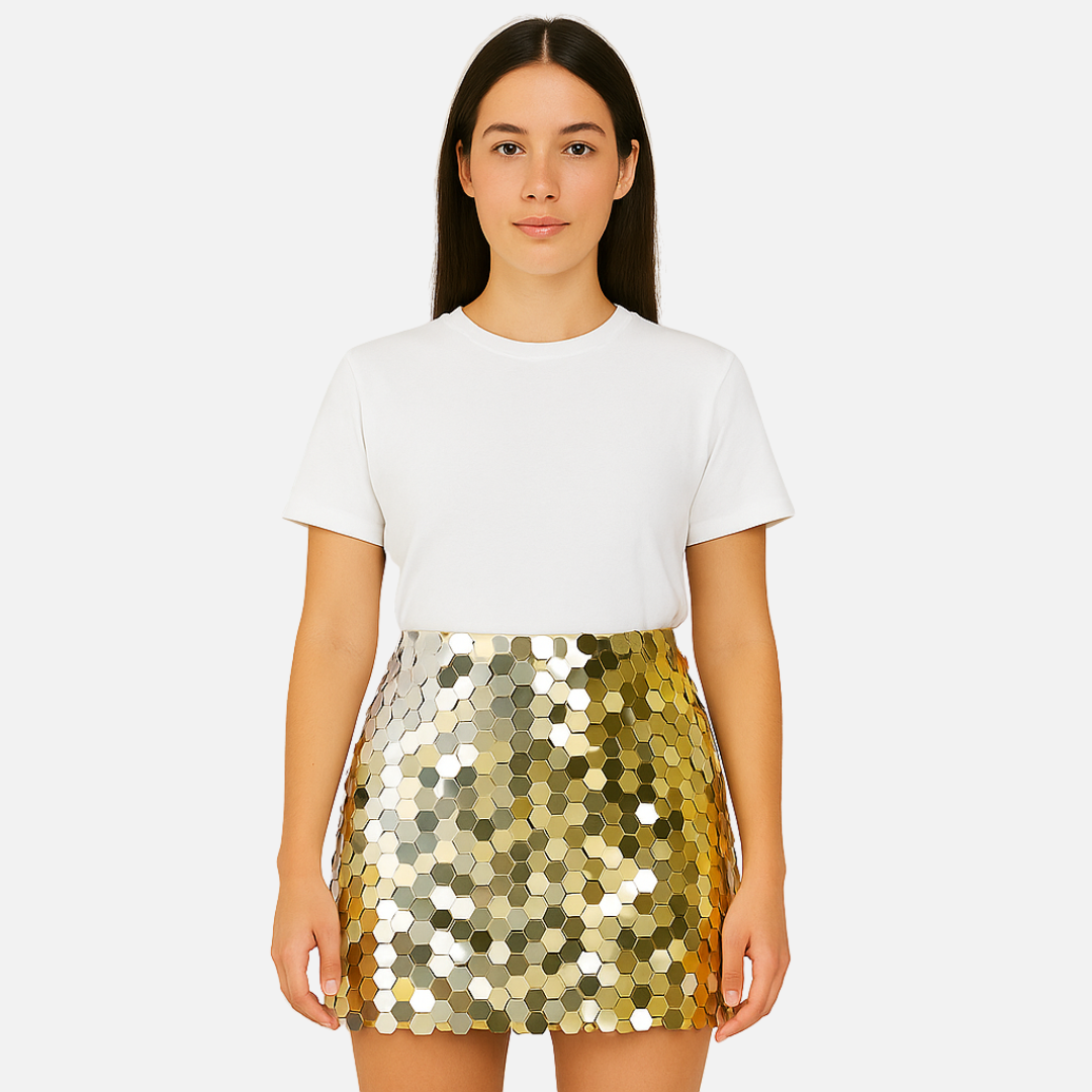 Women’s Sequin Mini Skirt – Sparkly Party Skirt