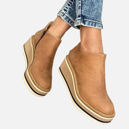 Women's Side-Zip Platform Wedge Boots