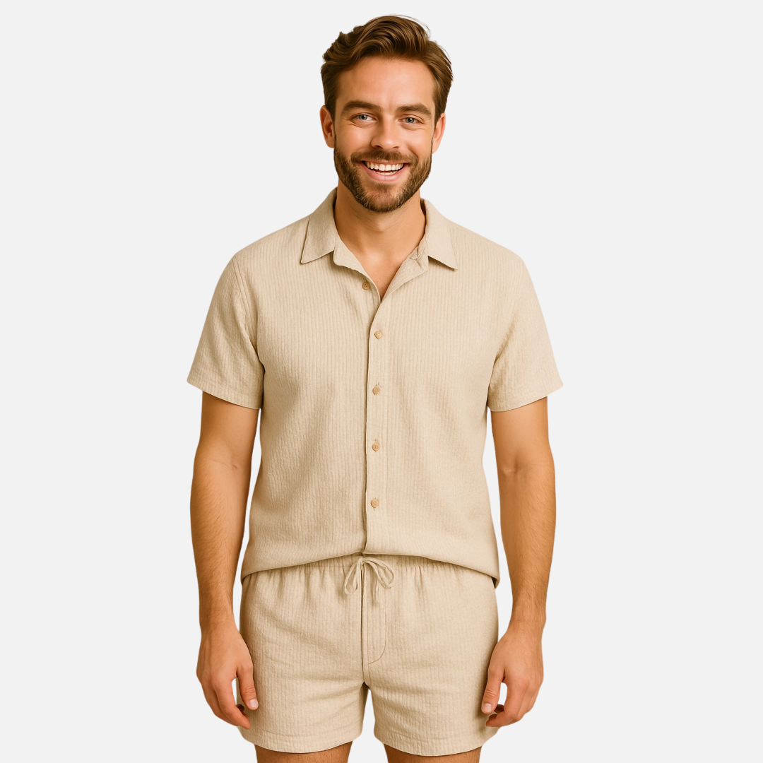 Men’s Two-Piece Linen Outfit Set