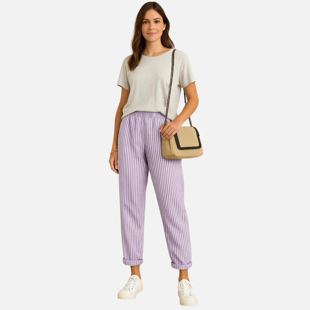 Long Linen Pants - Women's Breathable Pants