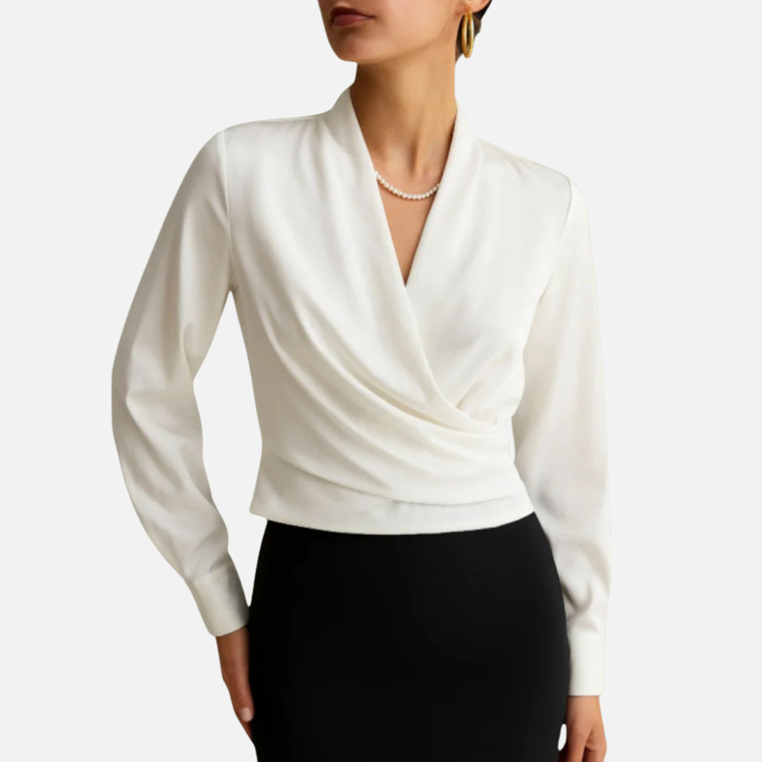 Lola | Women's Draped Silk Shirt