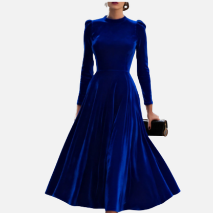 Velvet Maxi Prom Dress