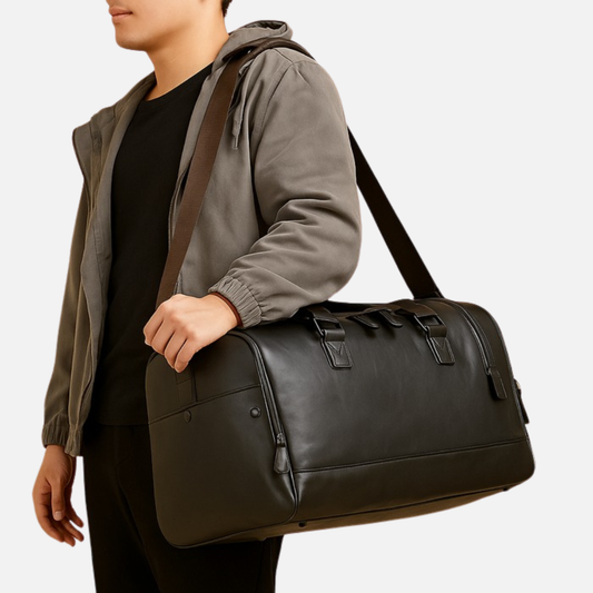 Men's Leather Duffel Bag - Large Travel Bag