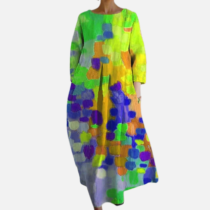 Vibrant Maxi Dress with Print