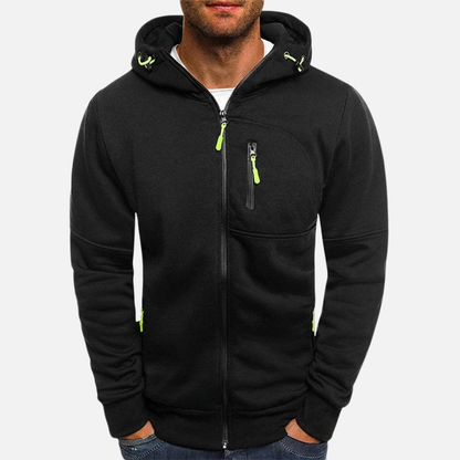 Men’s Jacket Full-Zip Hooded with Utility Pockets