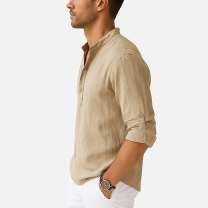 Men’s Long Sleeve Polo Shirt – Smart Breathable Top