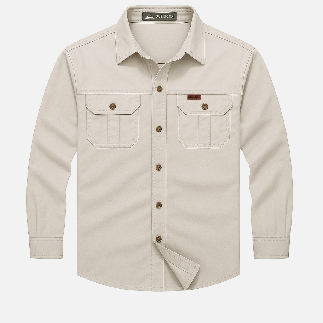 Men’s Cargo Shirt – Long Sleeve Utility Button-Up