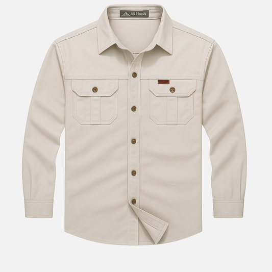 Men’s Cargo Shirt – Long Sleeve Utility Button-Up