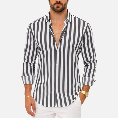 Long Sleeve Striped Men's Shirt