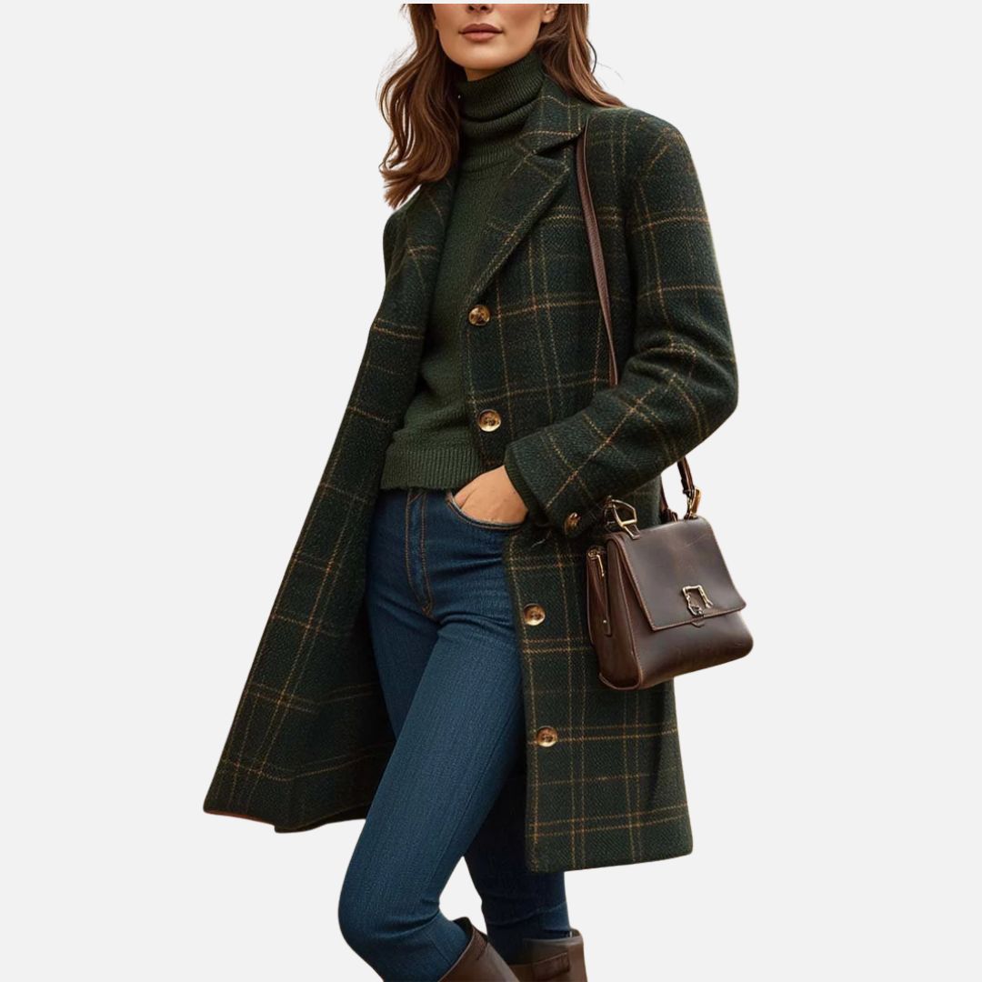 Women's Elegant Wool Trench Coat