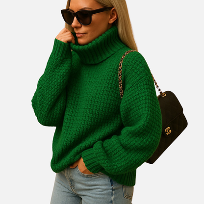 Women's Oversized Turtleneck Jumper
