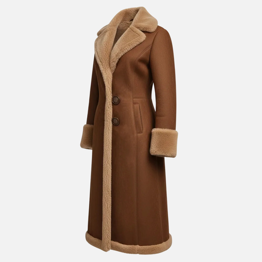 Women’s Long Shearling Jacket Lined