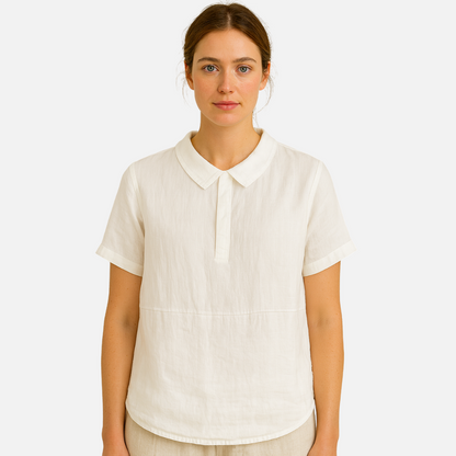 Women's Short Sleeve Linen Shirt