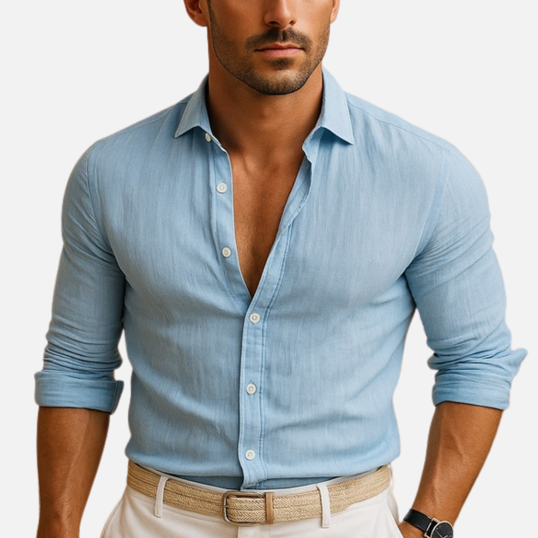 Men’s Slim Fit Shirt – Breathable Long Sleeve Casual