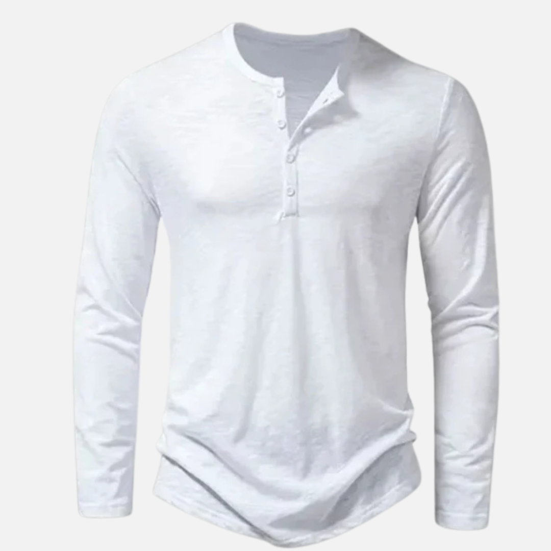 Lucas | Men's Long Sleeve Henley Shirt
