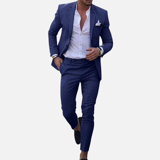 Men's Wool 2-Piece Suit -  Smart Suit Set