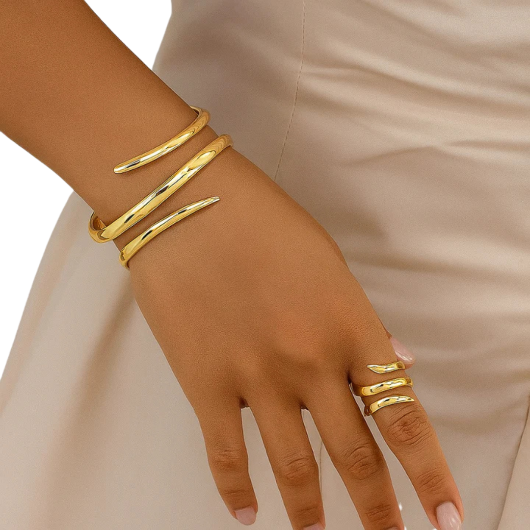 Women's Open Wrap Jewelry Bracelet Set