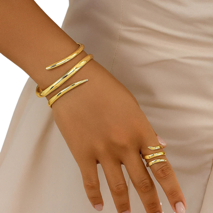 Women's Open Wrap Jewelry Bracelet Set