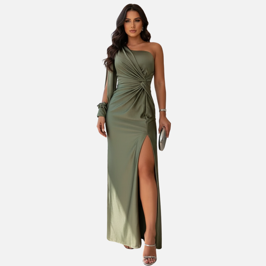 Elegant One-Shoulder Evening Dress for Women