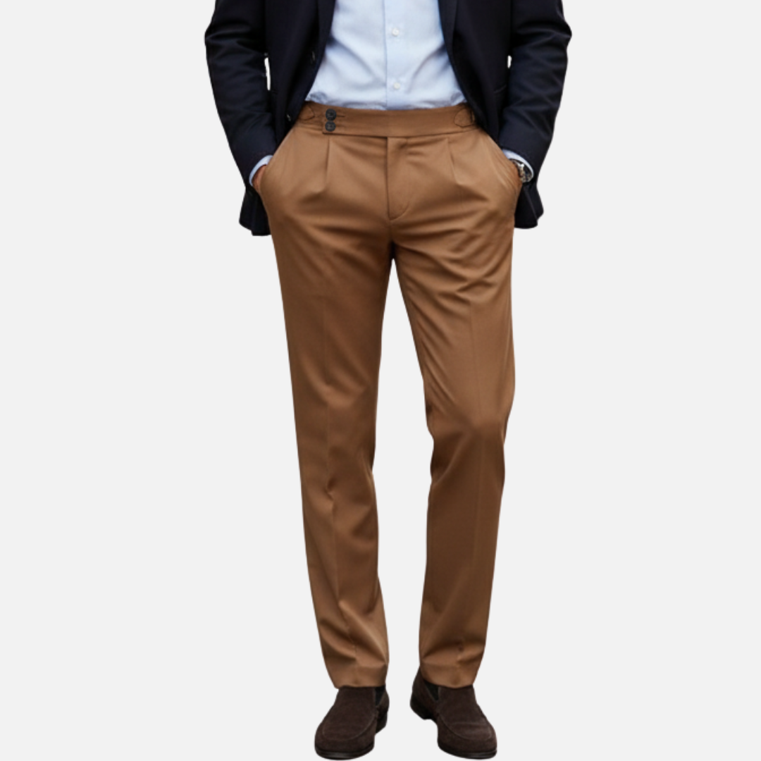Men’s Classic Tailored Pants  – Slim Fit Formal Pants