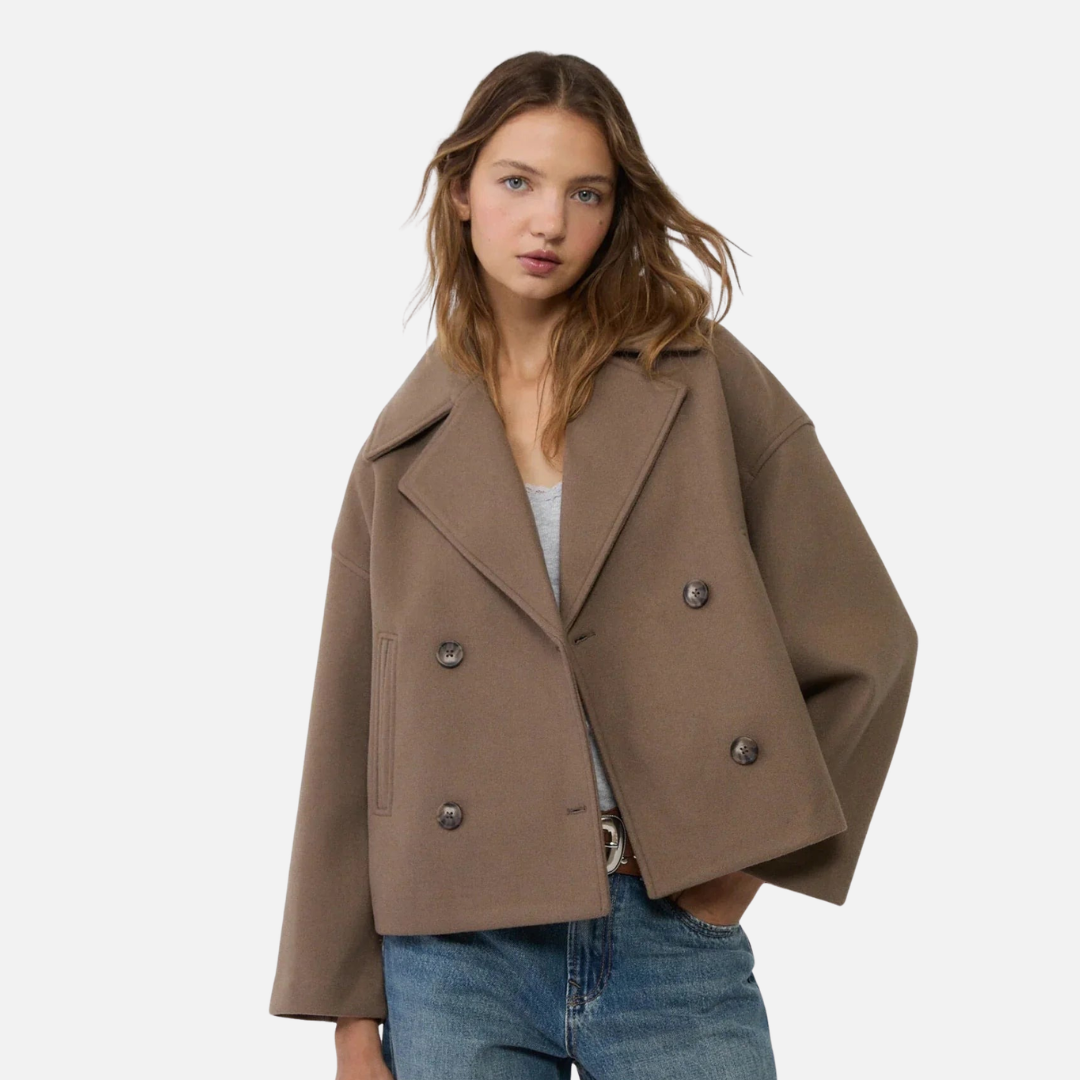 Women's Modern Short Double-Breasted Jacket