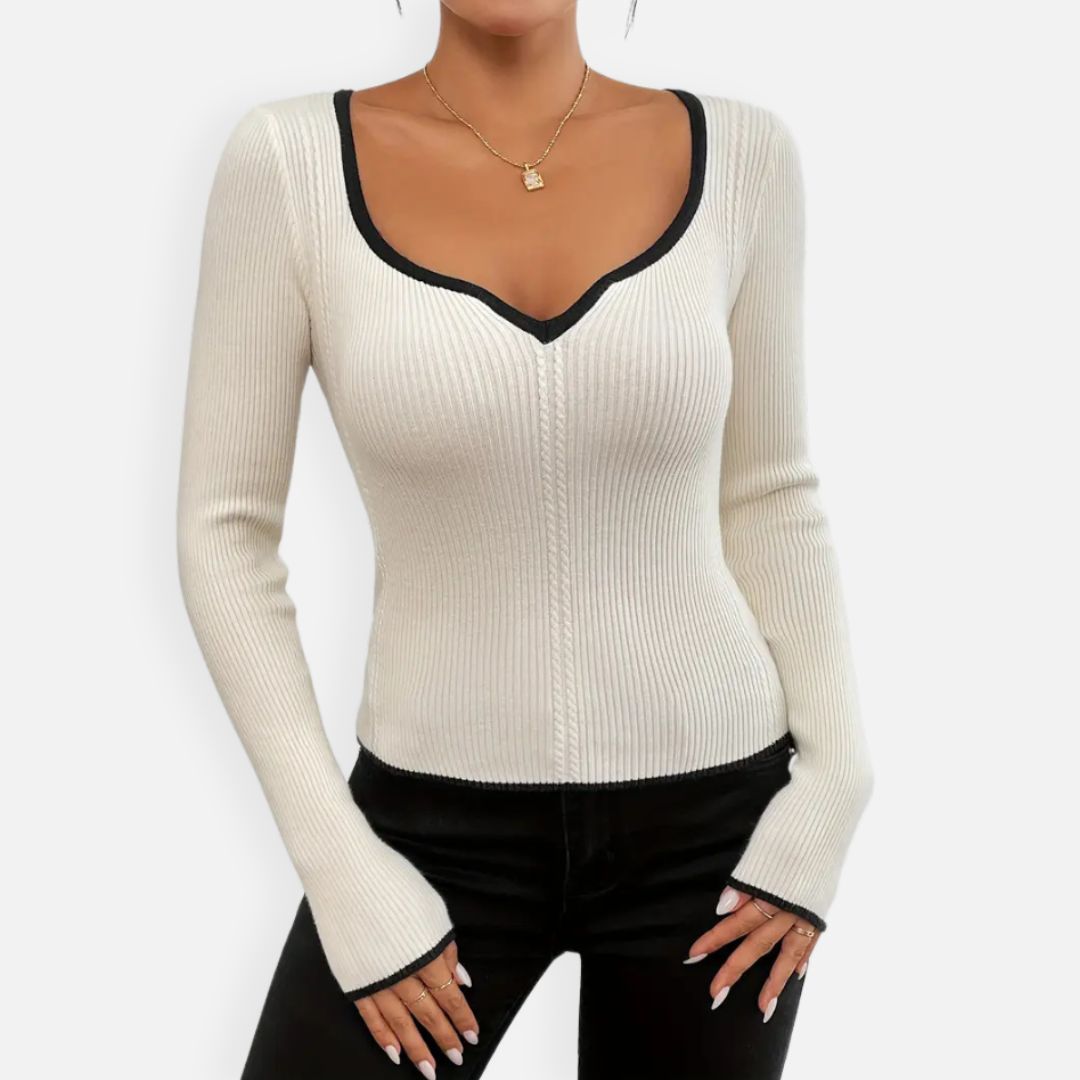 Elara | Women's V-Neck Sweater