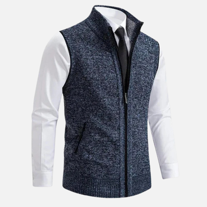 Benjamin | Men's Wool Blend Zip-Up Vest