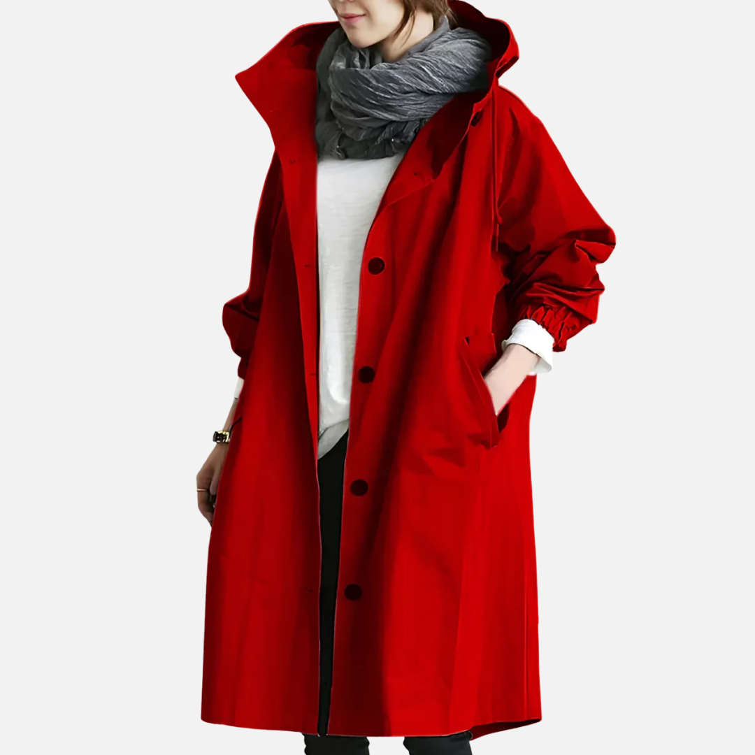 Women’s Oversized Hooded Long Trench Coat