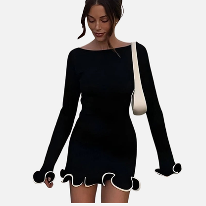 Women's Ruffle Hem Mini Dress