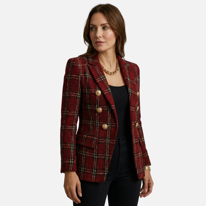 Zaras | Plaid Double Breasted Blazer
