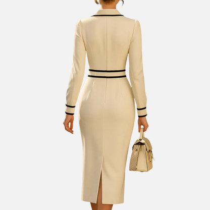 Women's Contrast Dress Midi Dress