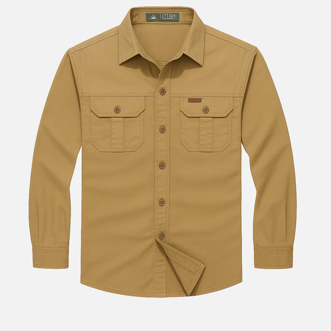 Men’s Cargo Shirt – Long Sleeve Utility Button-Up