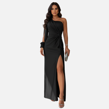 Elegant One-Shoulder Evening Dress for Women