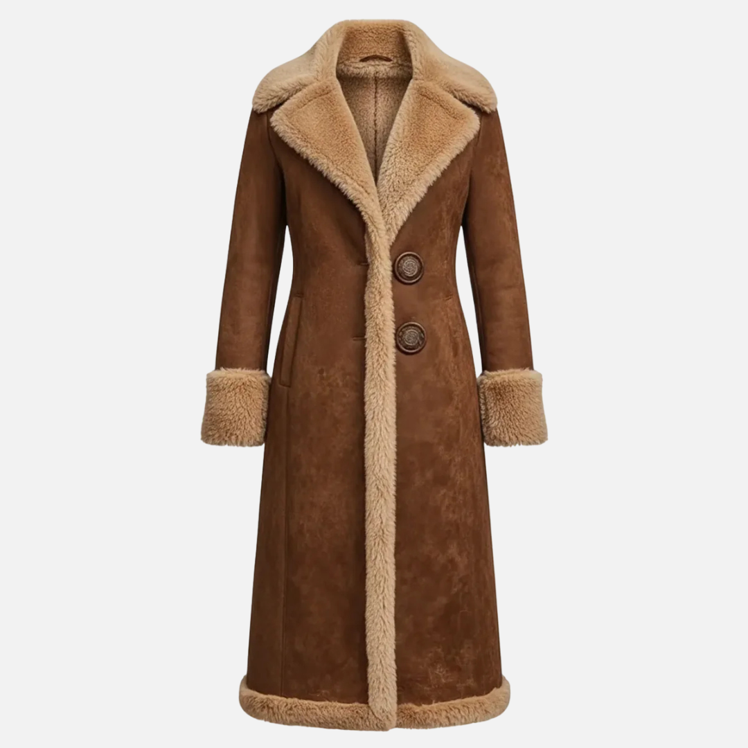Women’s Long Shearling Jacket Lined