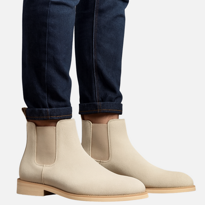 Men’s Suede Boots –  Classic Ankle Boots with Chelsea Heel