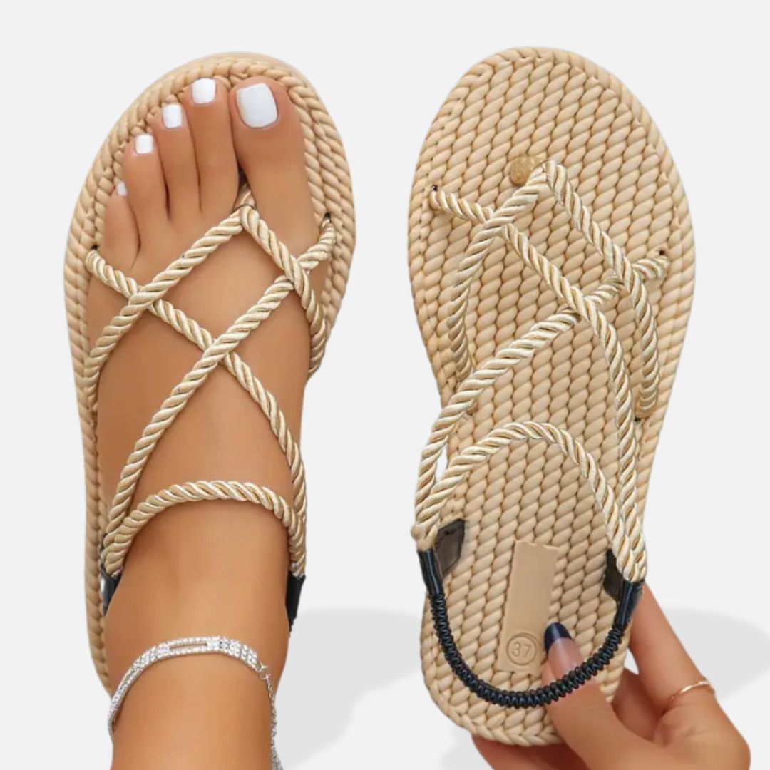 Elara | Luxury Women’s Slippers with Rope Detail